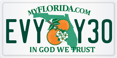 FL license plate EVYY30