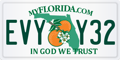 FL license plate EVYY32