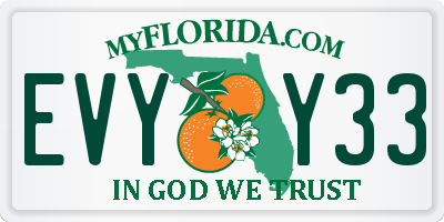 FL license plate EVYY33