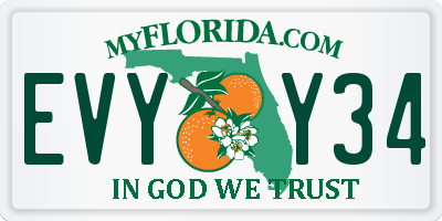 FL license plate EVYY34