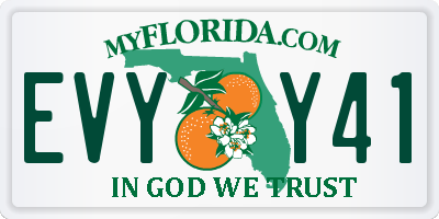 FL license plate EVYY41