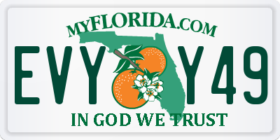 FL license plate EVYY49