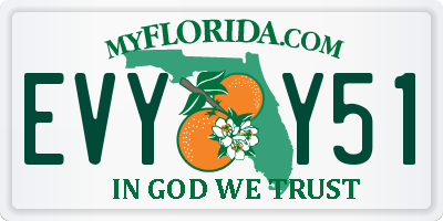 FL license plate EVYY51