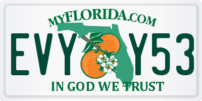 FL license plate EVYY53