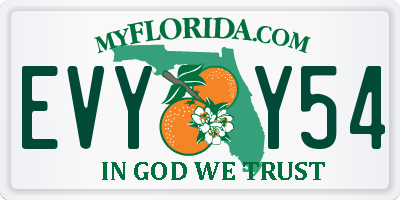 FL license plate EVYY54