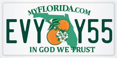 FL license plate EVYY55