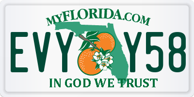 FL license plate EVYY58