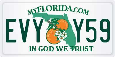 FL license plate EVYY59