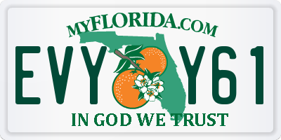 FL license plate EVYY61