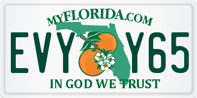FL license plate EVYY65