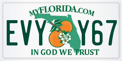 FL license plate EVYY67