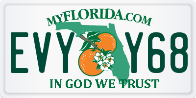 FL license plate EVYY68
