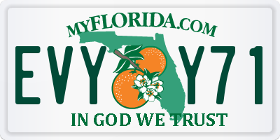 FL license plate EVYY71