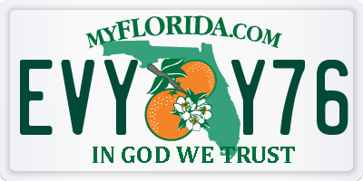 FL license plate EVYY76