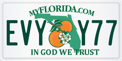FL license plate EVYY77