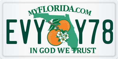 FL license plate EVYY78