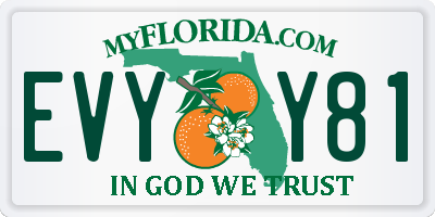 FL license plate EVYY81