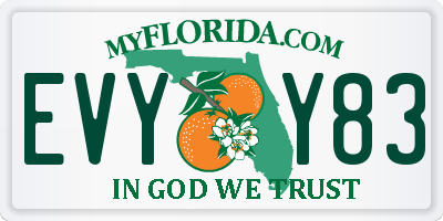 FL license plate EVYY83