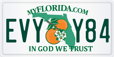 FL license plate EVYY84