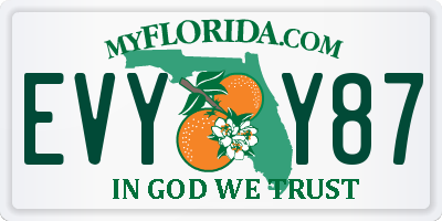 FL license plate EVYY87