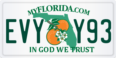 FL license plate EVYY93