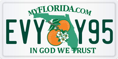 FL license plate EVYY95