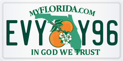 FL license plate EVYY96