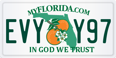 FL license plate EVYY97
