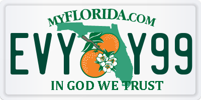 FL license plate EVYY99