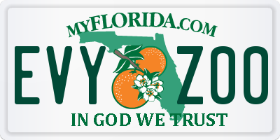 FL license plate EVYZ00
