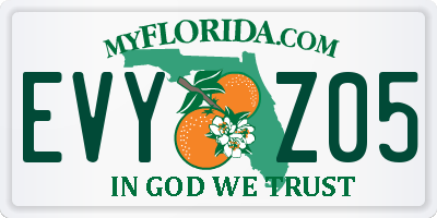FL license plate EVYZ05