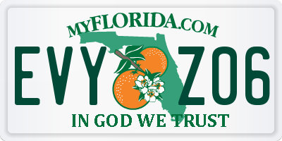 FL license plate EVYZ06