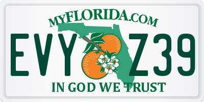 FL license plate EVYZ39