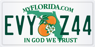 FL license plate EVYZ44