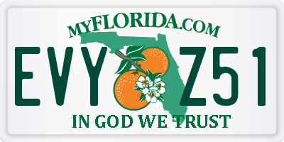 FL license plate EVYZ51