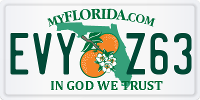 FL license plate EVYZ63
