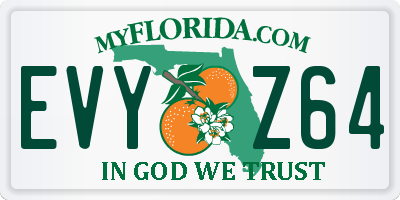 FL license plate EVYZ64