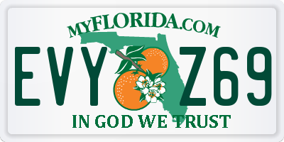 FL license plate EVYZ69