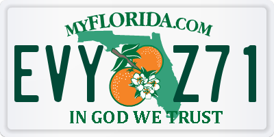 FL license plate EVYZ71