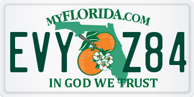 FL license plate EVYZ84