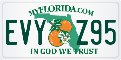 FL license plate EVYZ95