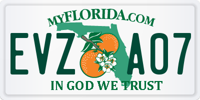 FL license plate EVZA07