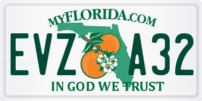FL license plate EVZA32