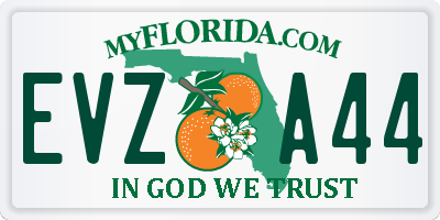FL license plate EVZA44