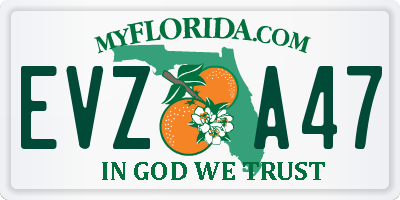 FL license plate EVZA47