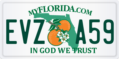FL license plate EVZA59