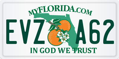 FL license plate EVZA62