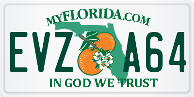 FL license plate EVZA64