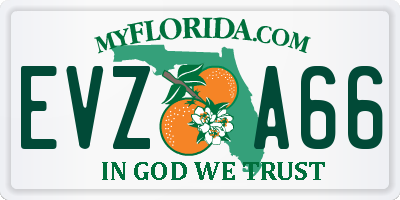 FL license plate EVZA66