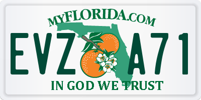 FL license plate EVZA71
